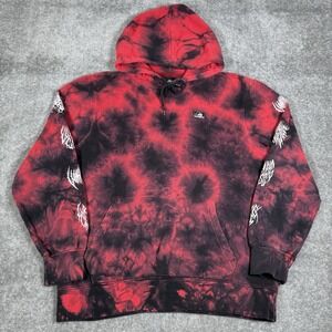 Lurking Class Hoodie Men's Medium Red Black Tie Dye Sketchy Tank Skull Skater